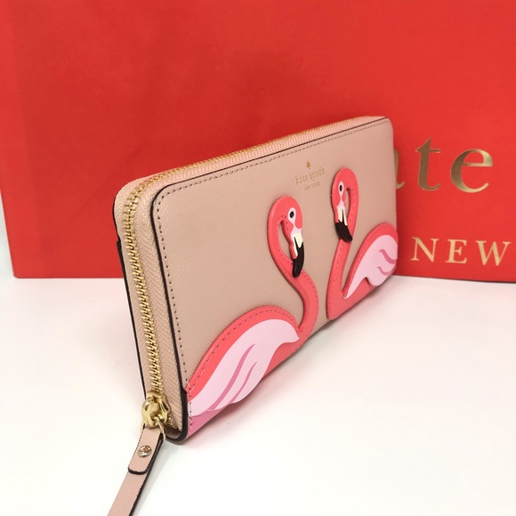 ➕ Kate spade flamingo wallet NWT multi by the pool - Picture 4 of 6